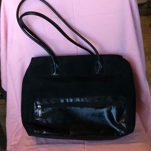 FINAL SALE PRICE Black Nylon Tote/Purse w/Zippers & Pockets